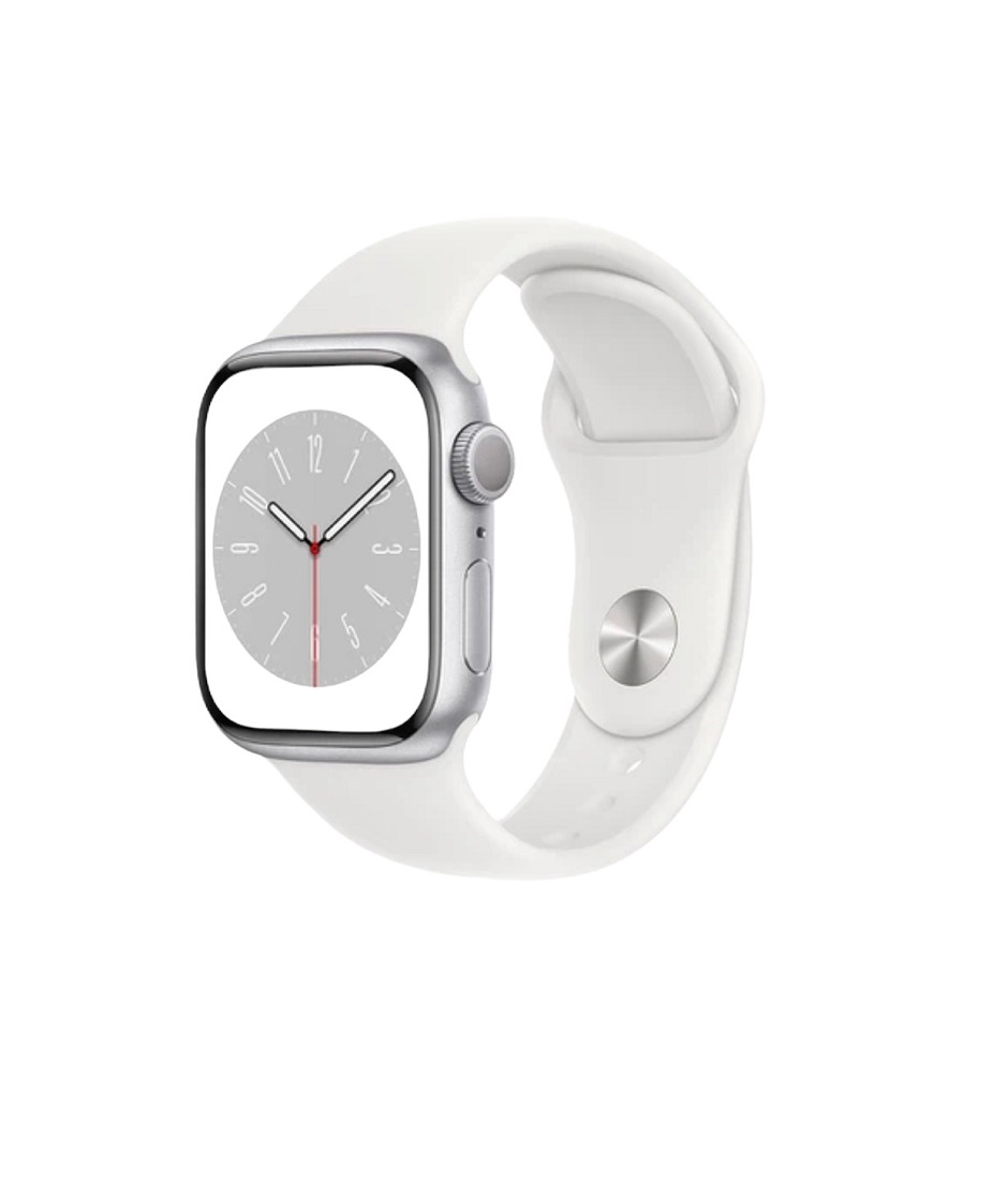 Apple Watch Series 8 GPS 41mm viền Nhôm Silver - Dây cao su