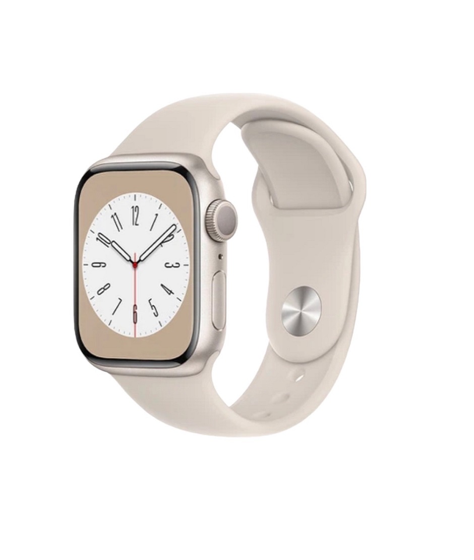 Apple Watch Series 8 GPS 41mm viền Nhôm Starlight - Dây cao su