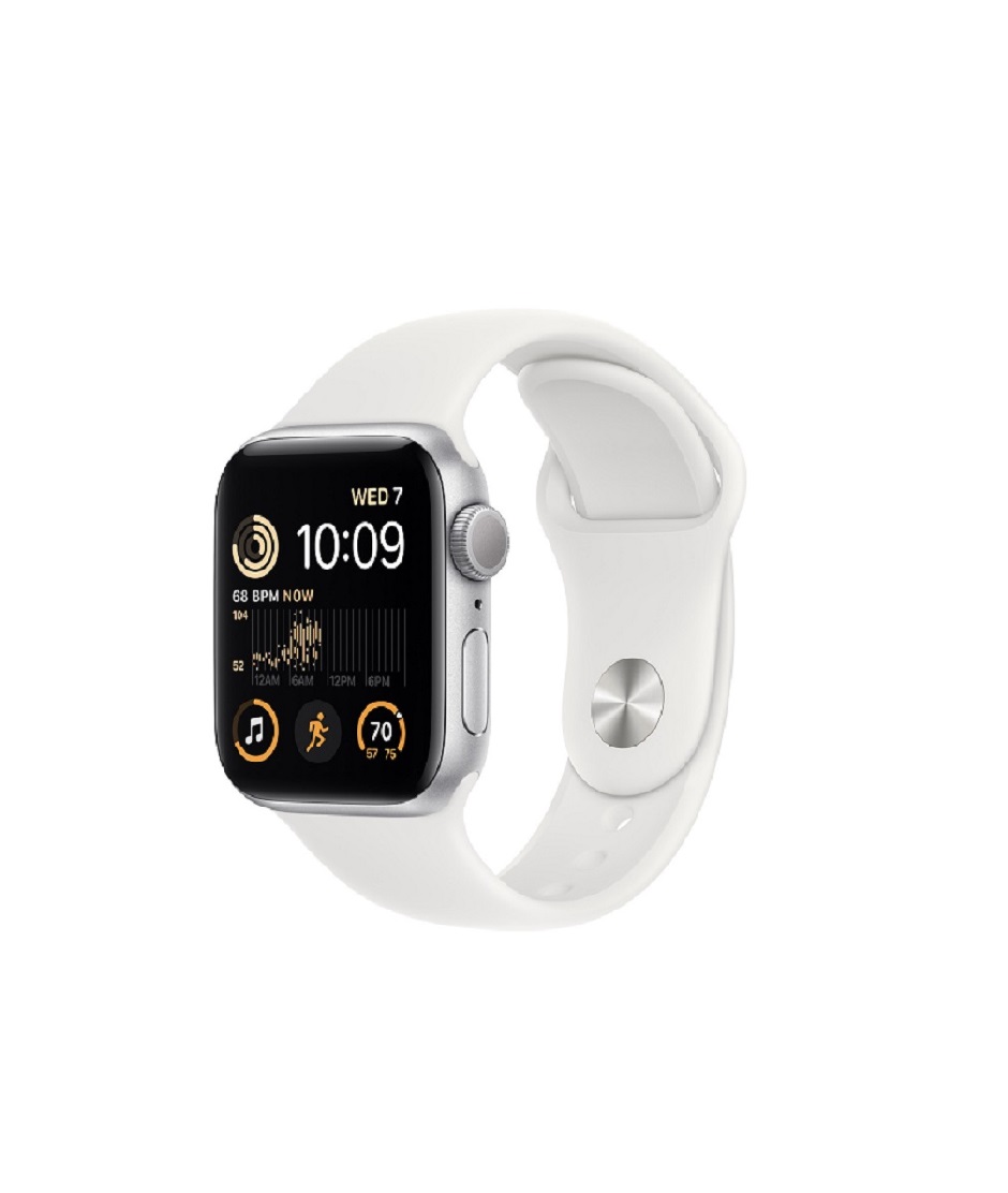 Apple Watch SE 2 Silver Aluminum Case with Sport Band - 44mm GPS